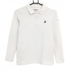 ジャックバニー 長袖ポロシャツ 白 織生地 ラビット刺しゅう  レディース 0(S) ゴルフウェア Jack Bunny