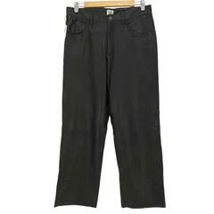 アルマーニコレツィオーニ ARMANI COLLEZIONI ラムスキン ワイドストレート レザーパンツ メンズ  48のサムネイル