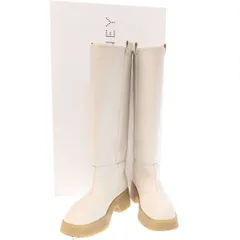 STELLA McCARTNEY ステラ マッカートニー SKYLA ロゴロングブーツ 810132 アイボリー系 36のサムネイル
