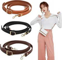 【在庫処分】[DFsucces] ショルダーストラップ 3本 PUレザー 肩ひも 持ち手 肩ひも 斜め掛け 肩ひも 調節可能 バッグ修理 交換用 付け替え ハンドメイド