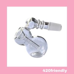 420friendly クリアバブル アッシュキャッチャー (接続部14 mm -オス) 小