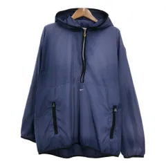 00年代 NIKE ナイキ アノラックパーカー サンフェード プルオーバー ネイビー(メンズ XL)中古 古着 T6826