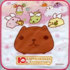 [중고]타월·수건(캐릭터) 집합(핑크) 10th Anniversary 미니 타월 [카피바라씨]