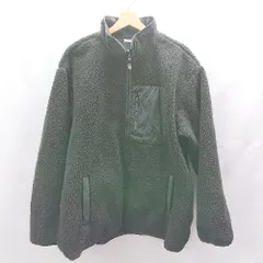 ◇ ⊇ GU ボア 長袖 ブルゾン サイズXL ブラック メンズ E  【1503050043571】