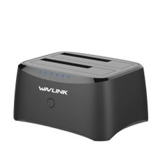 新品 USB 3.0 SATA I/II/III デュアル ベイ外付けハード ドライブ ドッキング ステーション 2.5 インチまたは WAVLINK 3.5 インチ HDD、SSD オフライン クローン デュプリケータ機能付き USB3.0 5Gbps およ