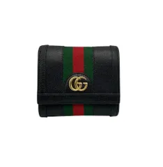 GUCCI グッチ オフィディア GG シェリーライン 二つ折り財布 598662 ブラック 中古 D4