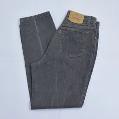 90s アメリカ製 Levi's17501-0658 リーバイス 先染め グレー ブラック デニムパンツ ヴィンテージ ハイウエスト ビンテージ アメリカ 古着 レディースW77cm