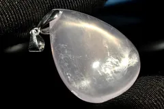 【１点物】シルバー925◇モザンビーク産 スターローズクォーツ　28x20mm　ドロップ ペンダントトップ パワーストーン 天然石 _PC6579