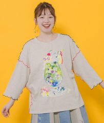 スカラー　152681：スカラールーム柄 オーガンジーシャツ 152681：スカラールーム柄 オーガンジーシャツの通販-ScoLar