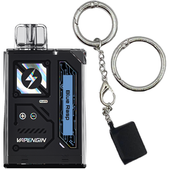 Vapengin7500（ベイプエンジン）Blue Rasp（ブルーラスプ）Vapengin7500専用キャップ付きキーホルダーセット ベイプ 本体 持ち運びシーシャ vape 電子タバコ 爆煙