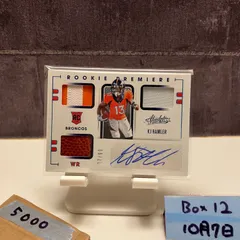 2020 Panini Absolute  K.J. Hamler 77/99 直筆サインカード DENVER BRONCOS Quad Relic RC ルーキー Rookie カード