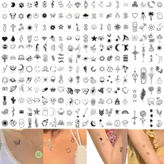 「在庫わずか」足 腕 体 簡単貼る タトゥーステッカー レディース 胸 ステッカー 防水 おしゃれ かわいい 肩 花 鳥 タトゥーシール 背 タトゥーシール タトゥーシール 入れ墨シール 2週間 小さい ボディーシール 234枚入り DELUXEFOX