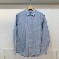 ムジルシリョウヒン 無印良品 S くすみブルー 水色 綿100% シャツ メンズ 長袖