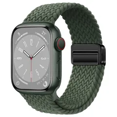 コンパチブル Apple watch バンド ブレイデッド ソロループ アップルウォッチ バンド 革新なデザイン 磁吸引バックル 交換用ベルト 42mm 44mm 45mm 49mm 通気性 頑丈 防汗 Apple watch Ultra Series 8 7
