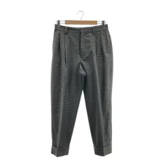 Phlannel / フランネル | ウールストレッチ チェック 2タック イージースラックス パンツ | 3 | グレー | メンズ