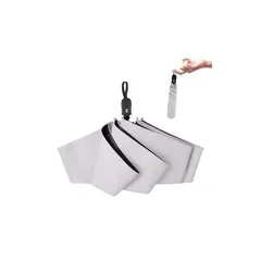 日傘 超軽量 189g-199g UVカット率 100% 完全遮光 遮熱 ワンタッチ自動開閉 折りたたみ傘 コンパクト 折り畳み日傘 紫外線遮断 耐風撥水 晴雨兼用 携帯便利 メンズ レディース 母の日 父の日 (クラシックグレー) 0