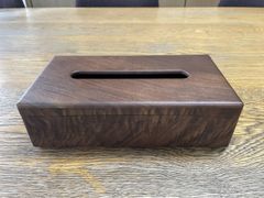 【訳あり品】希少部位使用！　ウォールナット　無垢材　ティッシュボックス　ティッシュケース　ファンシー　070603D