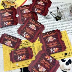 538・A-1408　movie night 　Wチケット　50枚　カラーチケット　紙もの　チケットロール　輸入　ジャンクジャーナル　ロールチケット　パーティグッズ　海外ヴィンテージ　蚤の市　アメリカ雑貨　USAタグ　ハンドメイド　雑記帳