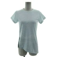 プーマ PUMA STUDIO AOP SS Tシャツ 521858-20 半袖 アシンメトリー ロゴプリント DRYCELL 裾スリット シーズナルグラフィック ペールブルー S