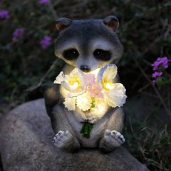ガーデンオーナメント レイアウト 屋外 装飾 アライグマの飾り 庭の中 庭の装飾 ガーデンオーナメント レイアウト 屋外 装飾 アライグマの飾り
