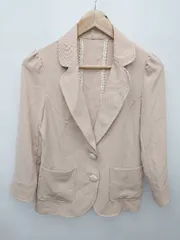 ◇ MINIMUM MINIMUM ミニマムミニマム レース カジュアル 長袖 ジャケット サイズM ベージュ系 レディース P  【1404040005848】