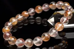 【１点物】錦鯉水晶 ライモナイトインクォーツ　8.5mm　ブレスレット パワーストーン 天然石 _U6778