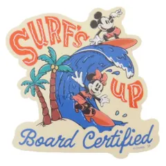 【メール便】ミッキー＆ミニー ダイカットシール キャラクターステッカー サーフィン ディズニー スモールプラネット ダイカットビニールステッカー デコシール 耐水性 キャラクター グッズ