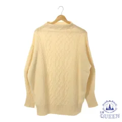 【訳アリ】INED イネド トップス ニット セーター 長袖 ボートネック 袖リブ 裾リブ ケーブル編み レディース アイボリー 9 901-14960 送料無料 古着