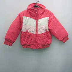 ◇ OSHKOSH ジップアップ 子供服 キッズ シンプル かわいい 長袖 ダウンジャケット サイズ90 ピンク レディース E  【1310130036213】