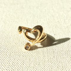 ダイヤモンド　18金 ハート　リング　12号　新品　宝石店ストック　指輪　金