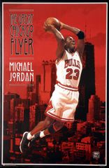 《新品未開封　96年当時品》Michael Jordan マイケルジョーダン 「THE GREAT CHICAGO FLYER」　詳細　ポスター　NBA バスケットボール　スポーツグッズ　ヴィンテージポスター