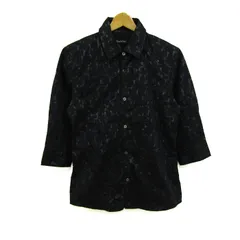 トルネードマート 長袖シャツ 総柄 トップス レディース Mサイズ ブラック系 TORNADO MART 【中古】