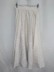 ◇ ⊂ snidel スナイデル ロング丈 フレア スカート サイズ0 ライトベージュ レディース E  【1409240044895】