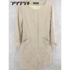 ◇ ◎ green label relaxing UNITED ARROWS 長袖 ノーカラー コート サイズ36 ベージュ レディース 【中古】 【1002801574567】