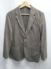 ◇ ⊇ UNIQLO ユニクロ 千鳥格子 長袖 コンフォート2Bジャケット サイズM ブラウン系 マルチ メンズ E  【1507160010386】