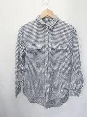 ◇ ⊇ madewell メイドウェル ギンガムチェック柄 長袖 コットンシャツ サイズS ネイビー系　ホワイト系 メンズ E  【1411130007040】