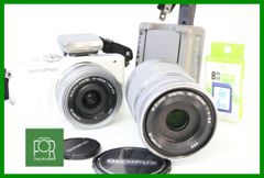 【動作保証・点検済】良品■OLYMPUS PEN Lite E-PL5/ 14-42mm EZ ED MSC/40-150mm R ED■IS/AF完動■チャージャー・8GB SDカード付■11509
