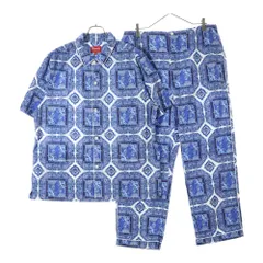 SUPREME (シュプリーム) 22SS Regency Pajama レジェンシーパジャマ 総柄半袖シャツ パンツ ブルーのサムネイル