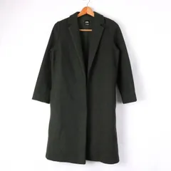 ザラ チェスターコート ロングコート 襟付 シンプル 無地 アウター レディース Sサイズ グリーン ZARA 【中古】
