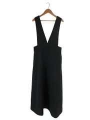 ロペピクニック ROPE Picnic Vネック  ワンピース ジャンパー スカート ミモレ丈 無地 サイズ36 黒 QQQ