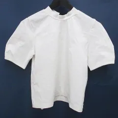ソブ sov. ダブスタ 半袖 Tシャツ カットソー 36 白系 ホワイト 日本製 ストレッチ リボン 無地のサムネイル