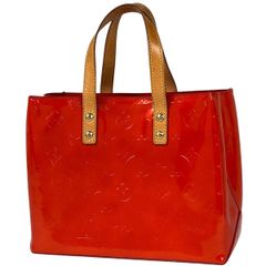 【在庫一掃】 ルイ・ヴィトン Louis Vuitton リード PM トートバッグ エナメル パテント ハンドバッグ モノグラムヴェルニ ルージュ(レッド) M91088 レディース 【中古】