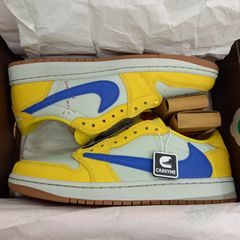 77.NIKE × TRAVIS SCOTT WMNS AIR JORDAN 1 LOW "Canary" 【併売品】