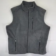 古着 エルエルビーン L.L.Bean ベスト フルジップ フリース 大きいサイズ ワンポイントロゴ 胸ポケ XXL  グレー系 メンズ