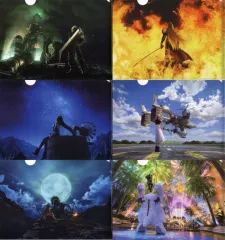 FF7 クリアファイル6枚＆ステッカー5枚 ファイナルファンタジーⅦクリアファイル全6種類&ステッカー全