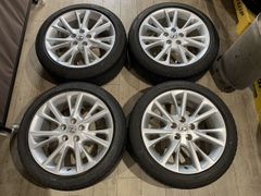 【2505022】レクサス HS 純正 18インチ 7.5J +39 PCD114.3 5H + DUNLOP SP SPORT 01 225/45R18 2011年 5.5mm 6mm