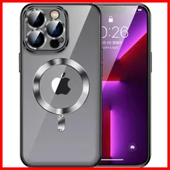 【特売】iyite iPhone 13 Pro Max ケース ハイブリッドケース HaloLock付き MagSafe対応 磁気充電 iphone13プロマックスケース アップグレードされた電気メッキの ソフトシェル 米軍MIL規格 SGS認証 衝撃保護 傷