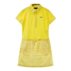 サイズ：M CALLAWAY キャロウェイ  裏地付 半袖ポロワンピース 花柄 イエロー系 [240101272176] ゴルフウェア レディース ストスト