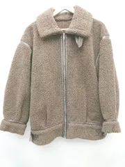 ◇ who's who Chico フーズフーチコ ボア パイピング 長袖 ジップアップ ジャケット サイズF ブラウン レディース P  【1310020005541】のサムネイル