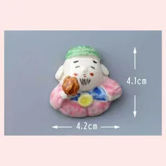 瀬戸焼　七福神　箸置（大黒）　※陶器,ギフト,シリーズ,個性的,高級感,高品質,日本製,レトロモダン,かわいい,可愛い,和食器,絵,手作り調,手描き,七福神,願掛け,ご利益,お祝い,祈願,お正月,箸置き　◎2個目以上大幅値引き対象商品♪